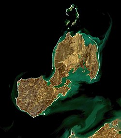Ostrov ze satelitu Sentinel-2 (2020)