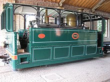 SNCV tram engine (Haine-Saint-Pierre, 1920) Steamtram 1066 in Schepdaal.JPG