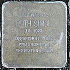 Piatra de poticnire Ruth Simon (Langgasse 38 Butzbach) .jpg