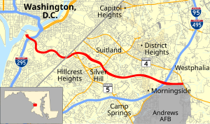 Suitland Parkway map.svg