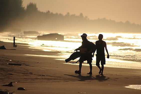 At Trienggadeng beach, Aceh, Indonesia