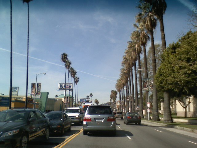 Sunset Boulevard near Vine Street in Hollywood