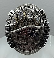 The Patriots' fourth Super Bowl ring from Super Bowl XLIX (2014)