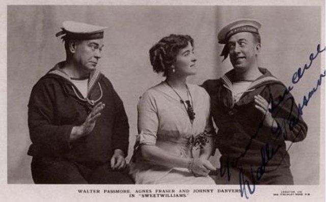 In Sweet Williams (1911–12) with Johnny Danvers (left) and Passmore