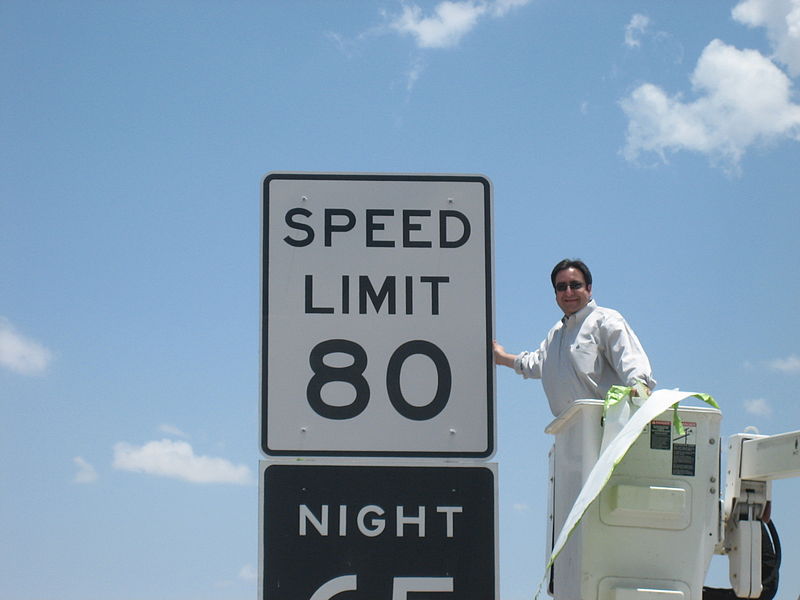 File:Texas 80 mph speed limit unveiling.JPG