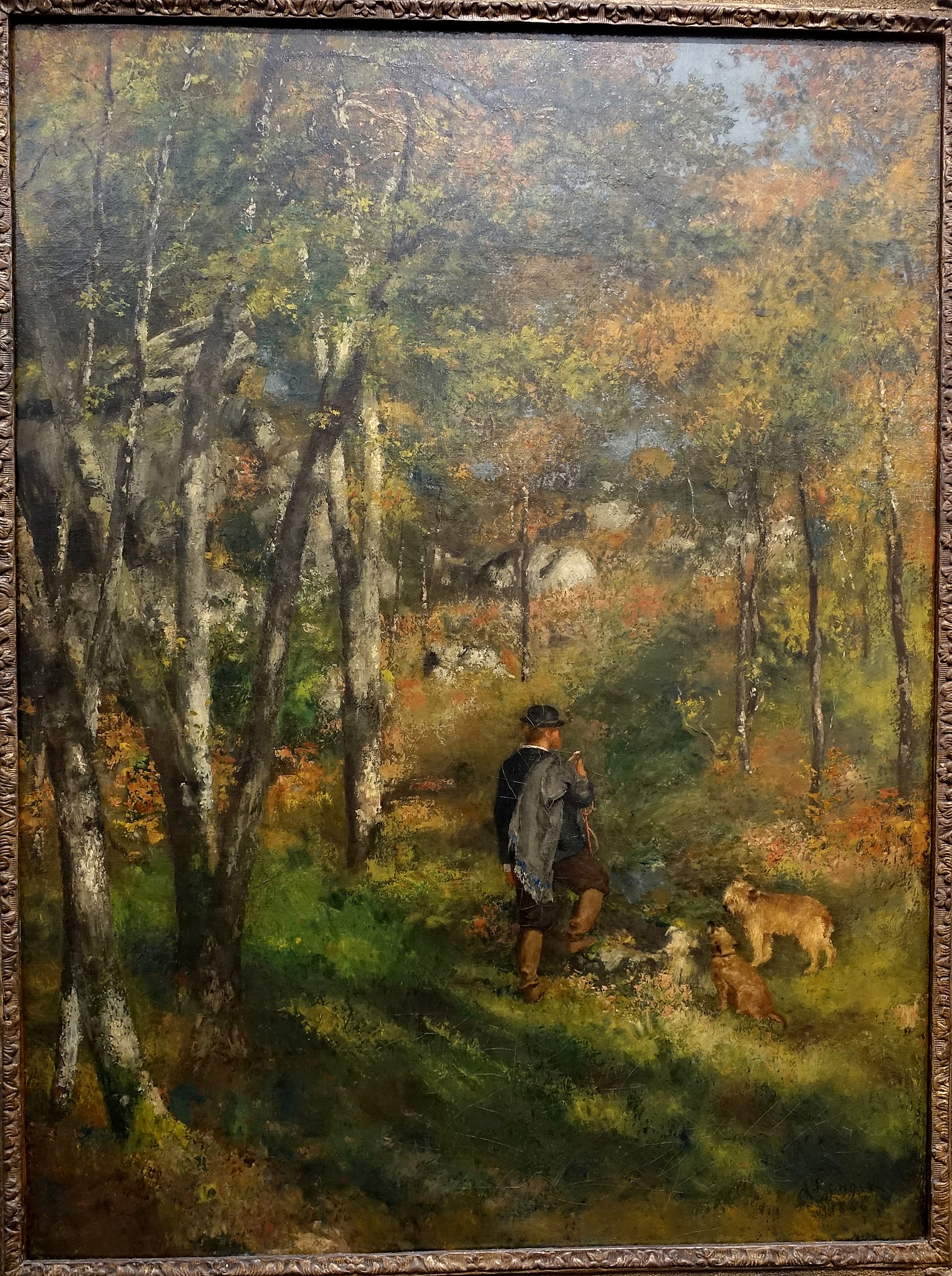 File:The Painter Le Coeur Hunting in the Fontainebleau Forest, by Pierre-Auguste Renoir, 1866, oil on canvas - Museu de Arte de São Paulo - DSC07256.jpg - Wikimedia Commons