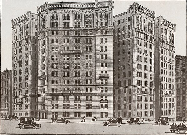 A 1910 photograph of The Riviera at 156th Street and Riverside Drive