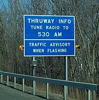 TIS notification sign in the United States Thruway Info (1).jpg