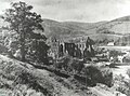 Tintern Abbey from hillside above road