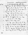 Salmo 68 escrito en notas tironianas. Manuscrito del siglo IX d. C..