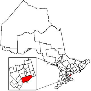 Location of Toronto and its census metropolitan area in the province of ఓంటారియో