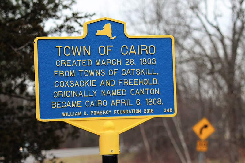 File:Town of Cairo historical marker.jpg