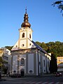 Evangelický kostel církve augsburského vyznání v Trenčíně (pohled ze západu).