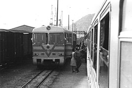 Narrow gauge railcar in Dubrovnik, Croatia, in 1967
