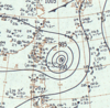 Typhoon Billie surface analysis