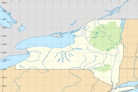 Rivers in State of NYS with grid