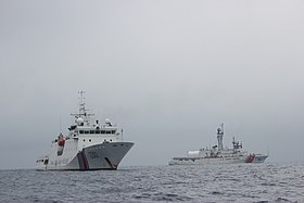 USCGC Alex Haley transfers detained fishing vessel to China Coast Guard 2301 in Sea of Japan (5-6).jpg