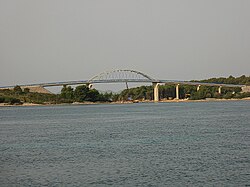 Pohled na most Ždrelac v roce 2011