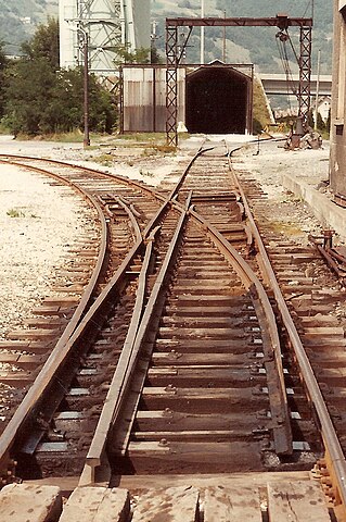 Residual dual gauge track on the Voies Ferrées du Dauphiné in France.