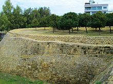 View of part of the Venetian Walls and the nearby gardens Venetian historic walls and gardens Nicosia Republic of Cyprus.jpg