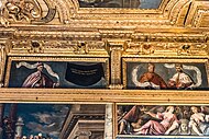 Ritratto di Giovanni Dolfin (primo da destra) presente nella Sala del Maggior Consiglio nel Palazzo Ducale di Venezia
