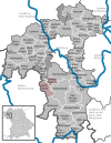 Lage der Verwaltungsgemeinschaft Kirchheim im Landkreis Würzburg