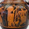 Very early bilingual amphora ARV 11 1 Dionysos with maenads - Achilles and Ajax playing (07)