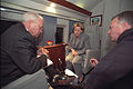 Vice President Cheney, Lynne Cheney and I. Lewis "Scooter" Libby Aboard Marine Two (19729038168).jpg