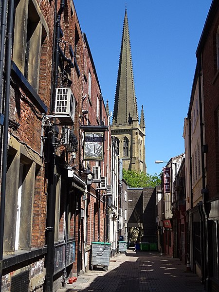 File:View along Bread Street to Wakefield Cathedral (geograph 5831196).jpg