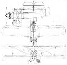 Vought O2U-2 3-view drawing from Aero Digest November 1928