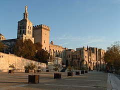 Palais des Papes and the cathedral.