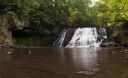 Wadsworth Falls in Wadsworth State Park, which is shared by Middlefield and neighboring Middletown, but the falls themselves are in Middlefield