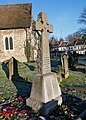 The 20th-century war memorial in the churchyard around the Church of John the Baptist in Erith. [198]