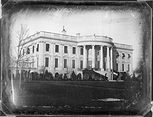 Daguerrotype of the south front of the White House