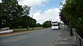 English: Wightbus 5805 (HW54 DCF), a Dennis Dart SLF/Plaxton Pointer 2, in Fairlee Road, Newport, Isle of Wight, about to pass the entrance to Medina Leisure Centre and High School, while on route 29. The destination display alternates on routes 29 and 33 between showing "Newport" or "Ryde", and then "via Havenstreet". Seen here, the bus is showing Newport, but in File:Wightbus 5805 HW54 DCF and Newport Fairlee Road 2.JPG, it changed to via Havenstreet.