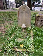 Grave of William Ellis in Upper Hale Cemetery (2020) William Ellis grave Hale Cemetery.jpg