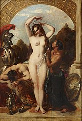 Mars, Venus and an Attendant derobing her Mistress for the Bath