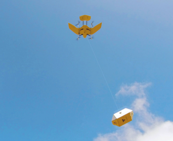 Wingcopter delivering vaccines in Vanuatu through its winch mechanism Wingcopter Vaccine .png