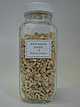 Druggist's jar containing dried roots of Withania somnifera