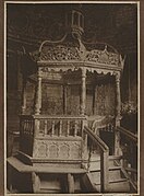 Sinagoga de madeira em Hvizdets '(Gwoździec) - Bimah.jpg