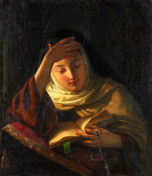 File:Young Nun at Prayer by Sergei Gribkov 1852.jpg