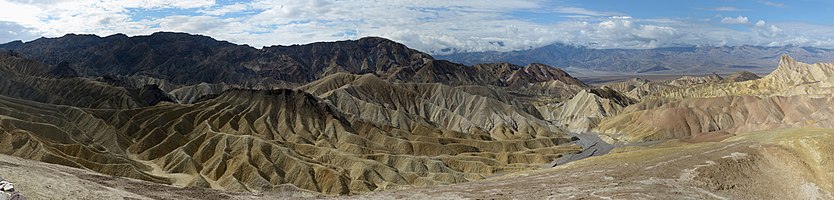 View from Zabriskie Point in Death Valley towards South