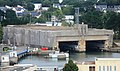 Vue du bunker du Scorff depuis le sommet de l'Église Notre-Dame-de-Victoire de Lorient