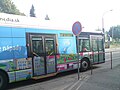 Škoda 25Tr trolleybus with additional diesel engine