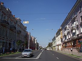 Вулиця Советська у Гомелі, серпень 2009 року