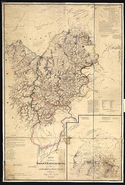 File:1850 Map of Sikkim and Eastern Nepal by Hooker.jpg