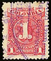 1c violet oval used, Michel N°126x.