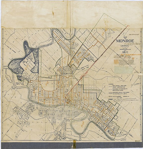 File:1950 Census Enumeration District Maps - Louisiana (LA) - Ouachita Parish - Monroe - ED 37-7 to 43, 37-74 to 77, 37-81 - NARA - 12171793.jpg