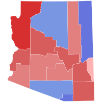 2010 Arizona gubernatorial election results map by county.svg