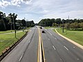 File:2021-09-08 14 33 26 View west along Monmouth County Route 520 (Newman Springs Road) from the overpass for New Jersey State Route 444 (Garden State Parkway) in Middletown Township, Monmouth County, New Jersey.jpg